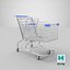 3D Detailed Metal Shopping Cart