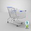 3D Detailed Metal Shopping Cart