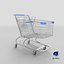 3D Detailed Metal Shopping Cart