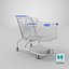 3D Detailed Metal Shopping Cart