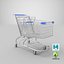 3D Detailed Metal Shopping Cart