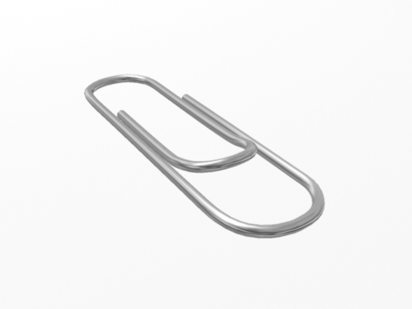 3d Model Of Metal Paperclip