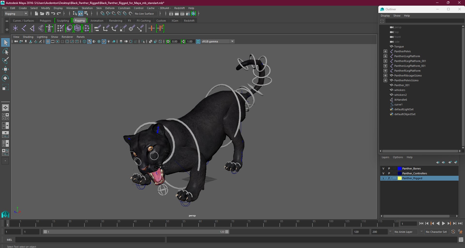 Black Panther Rigged for Maya 3D model https://p.turbosquid.com/ts-thumb/lw/SvWRPU/Mh/blackpantherriggedformaya3dmodel061/jpg/1720552289/1920x1080/fit_q87/367beb99de88a544d074bd33b05e128b1be84f73/blackpantherriggedformaya3dmodel061.jpg