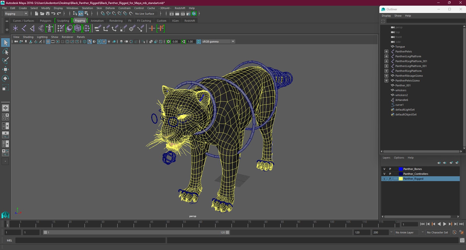 Black Panther Rigged for Maya 3D model https://p.turbosquid.com/ts-thumb/lw/SvWRPU/gB/blackpantherriggedformaya3dmodel060/jpg/1720552286/1920x1080/fit_q87/970d958e2260a73656d6827ede8b95a9c0e4ba77/blackpantherriggedformaya3dmodel060.jpg