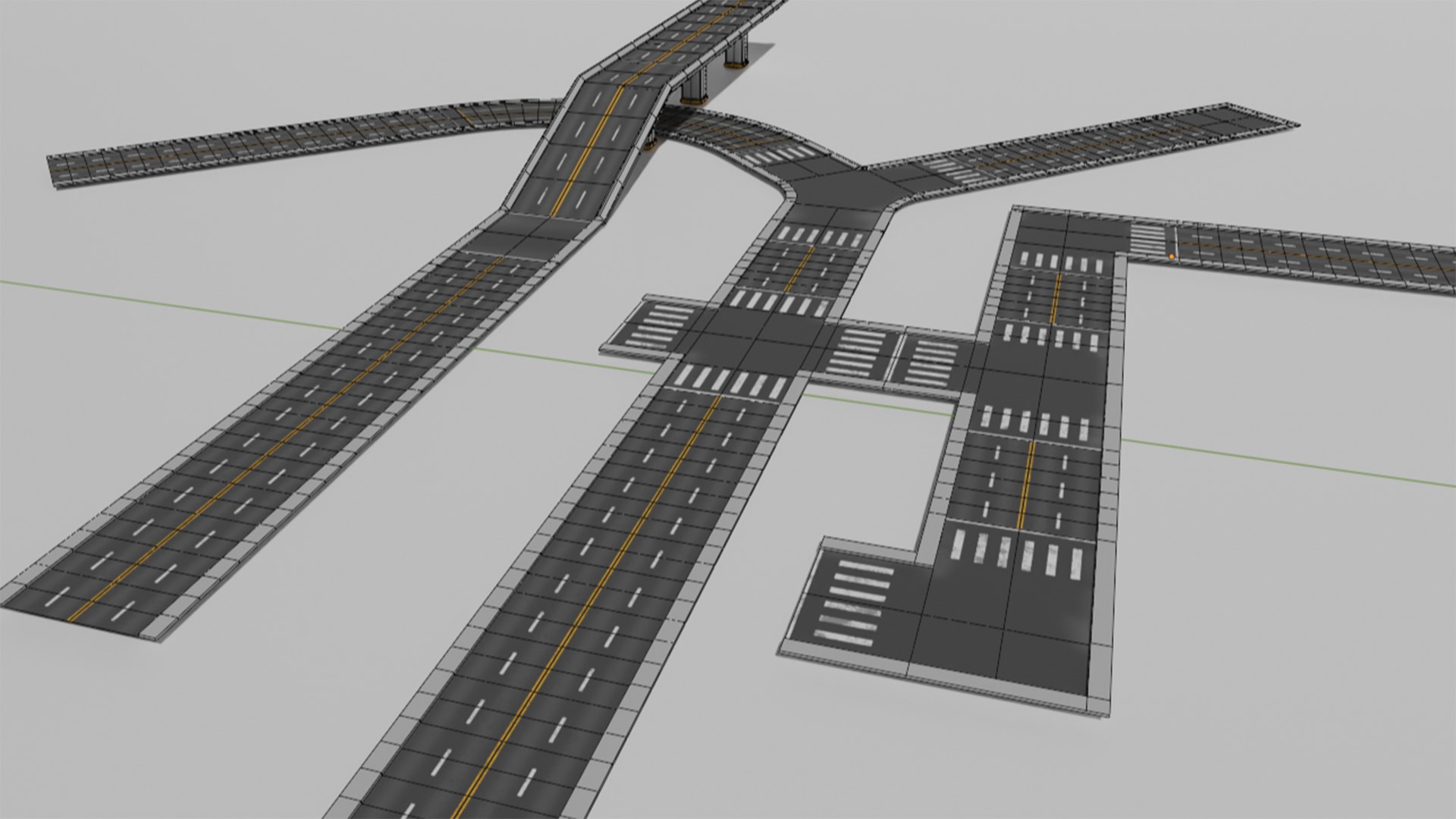 3D Modular Road System - TurboSquid 2321781