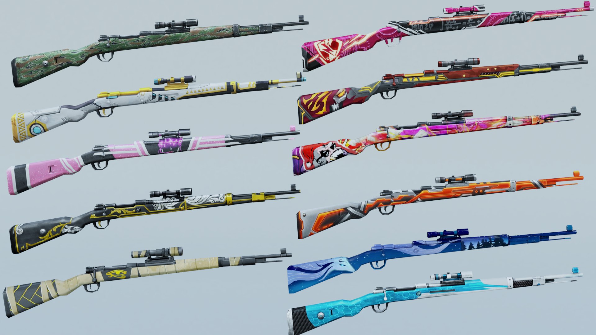 Kar98K Rifle Game Weapon 11x 3D Model - TurboSquid 1837795