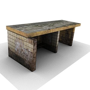 3d model old bus stop