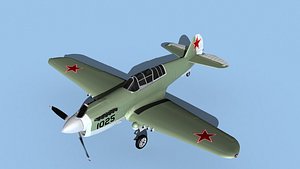 3D Curtiss P-40N Tomahawk V06 USSR model