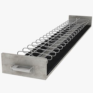 Cow Farm Bed and Water Bowl 01 3D model