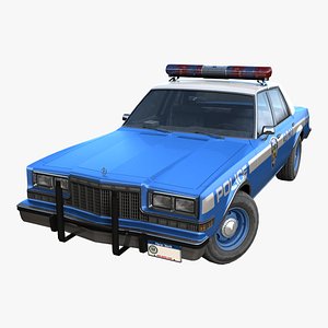 3D 80s NY police car PBR