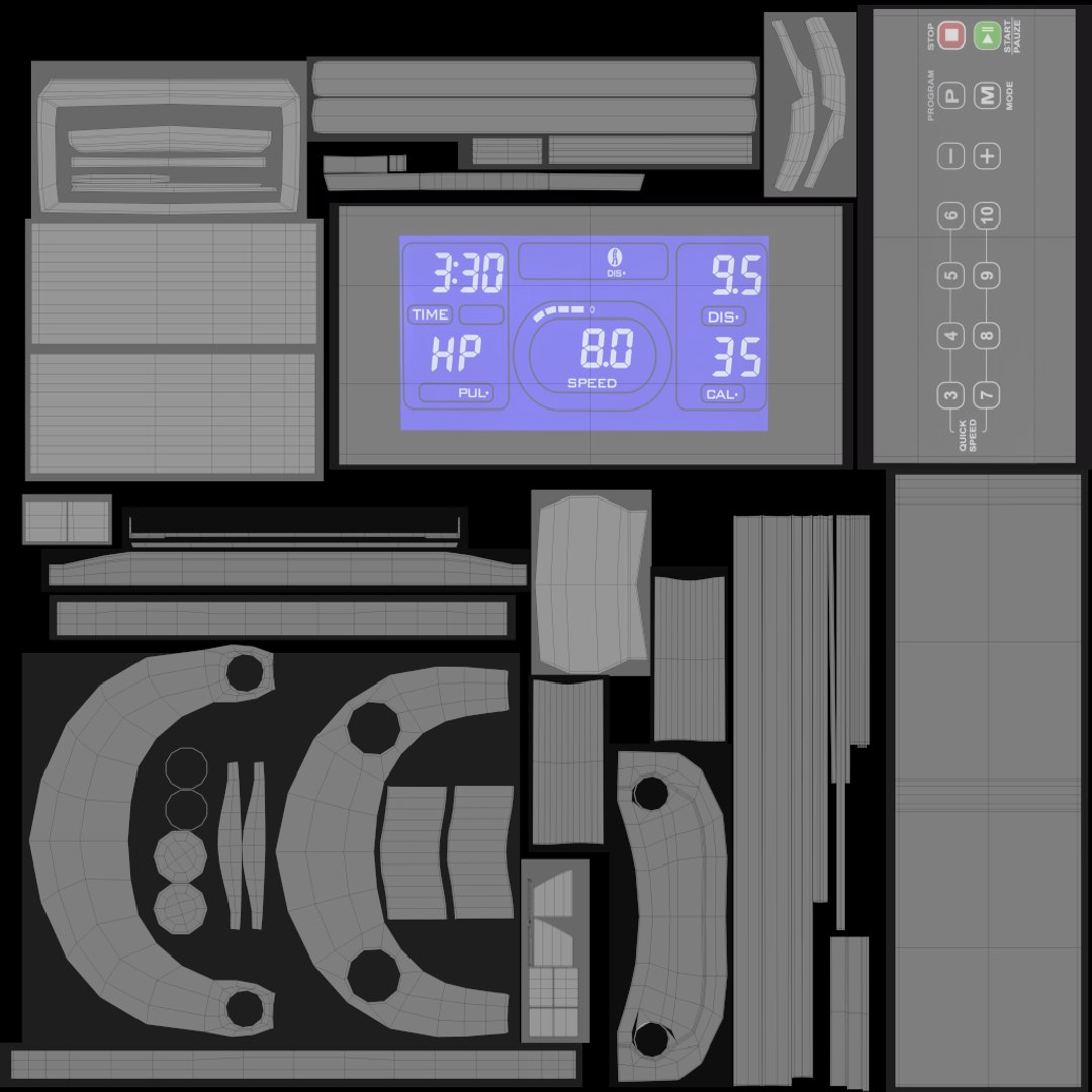 3D Gym Treadmill - TurboSquid 1978635