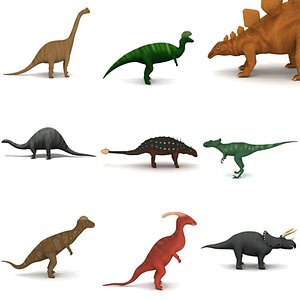 herbivorous dinos 3d 3ds