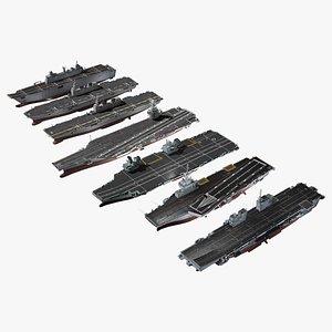Modern aircraft carriers 3D model