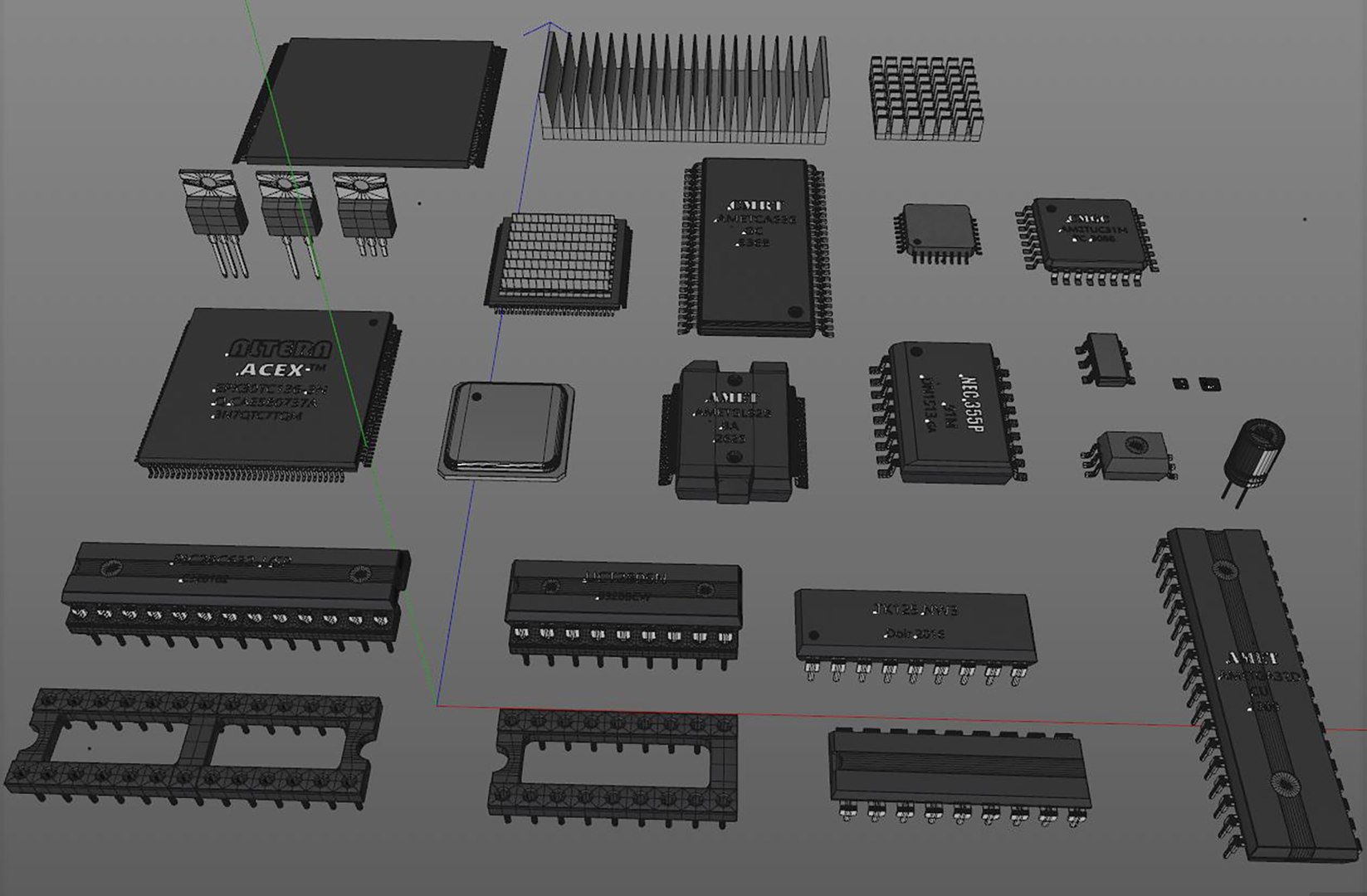 3D Chip Circuit Ic - TurboSquid 1251372