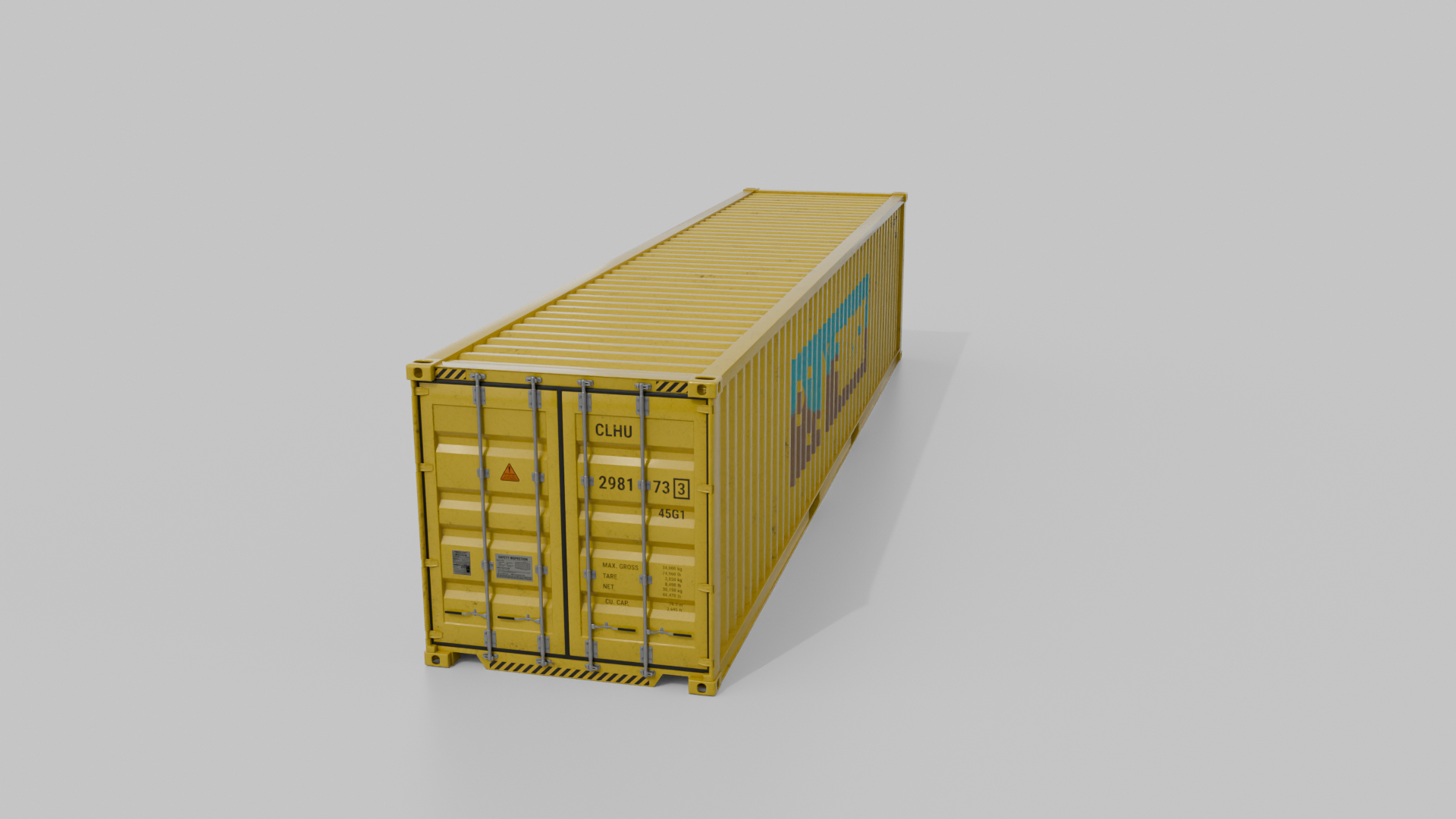 40ft Shipping Container - Customizable With Interior And Exterior 3D ...