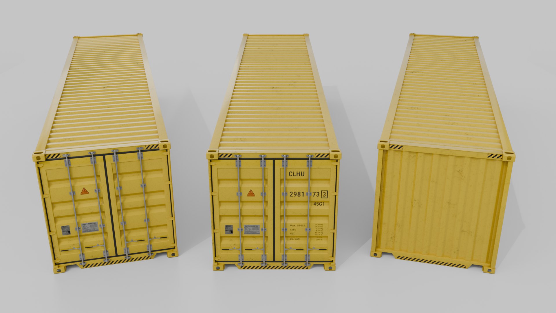 40ft Shipping Container - Customizable With Interior And Exterior 3D ...