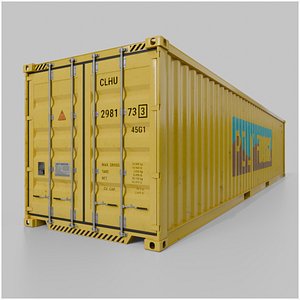 40ft Shipping Container - Customizable with Interior and Exterior 3D model