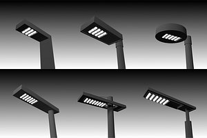 led street lighting pole 3d model