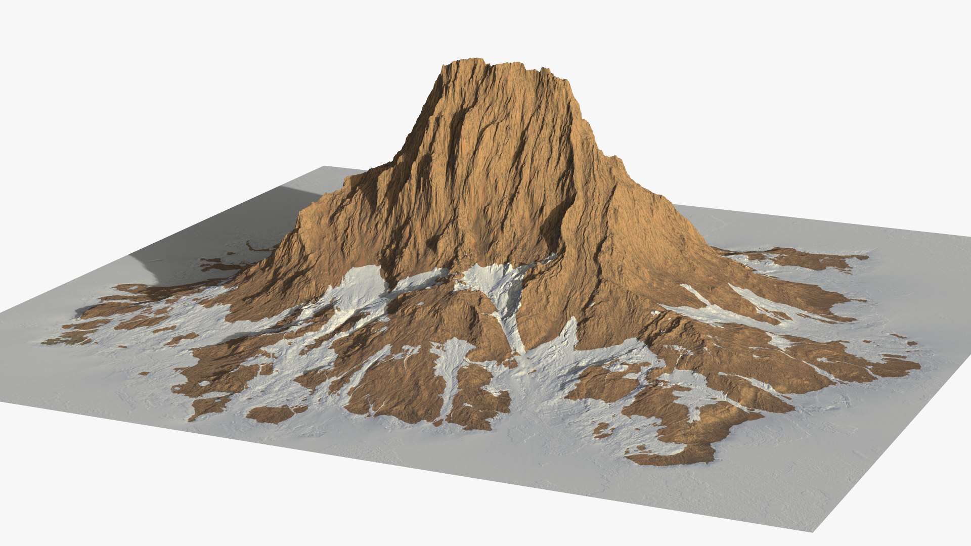 3D Mountain Snowfall Surface Plan 8K - TurboSquid 2284020