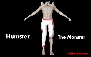 3d monster human