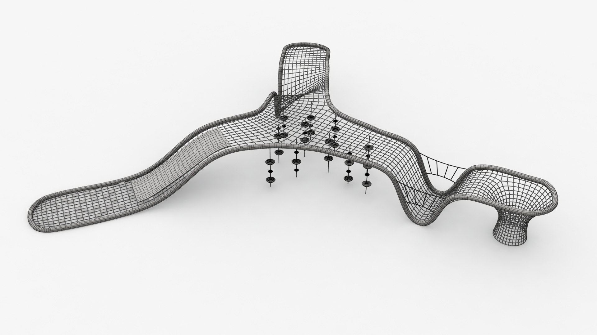 3D Children Jungle Gym Rope Net Playground Set - TurboSquid 2117832