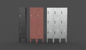 School Gym Locker 02 3D model 3D