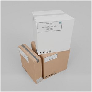 Premium White and Cube Box Trio &ndash; Rigged and Customizable 3D model