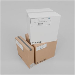 Premium White and Cube Box Trio – Rigged and Customizable
