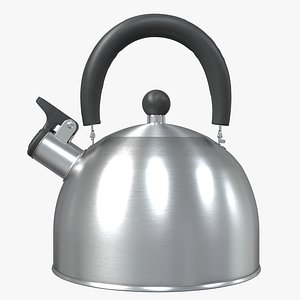 Whistling Tea kettle Pot and Infuser Stainless Steel Large 4 Liter Quart 3D model