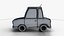 Modelo 3D de carro urbano compacto em estilo desenho animado