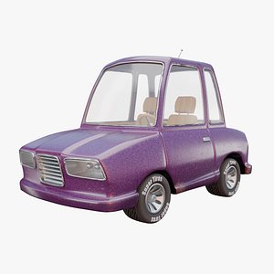 Cartoon Compact City Car 3D Model 3D model
