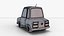 Modelo 3D de carro urbano compacto em estilo desenho animado