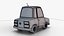 Modelo 3D de carro urbano compacto em estilo desenho animado