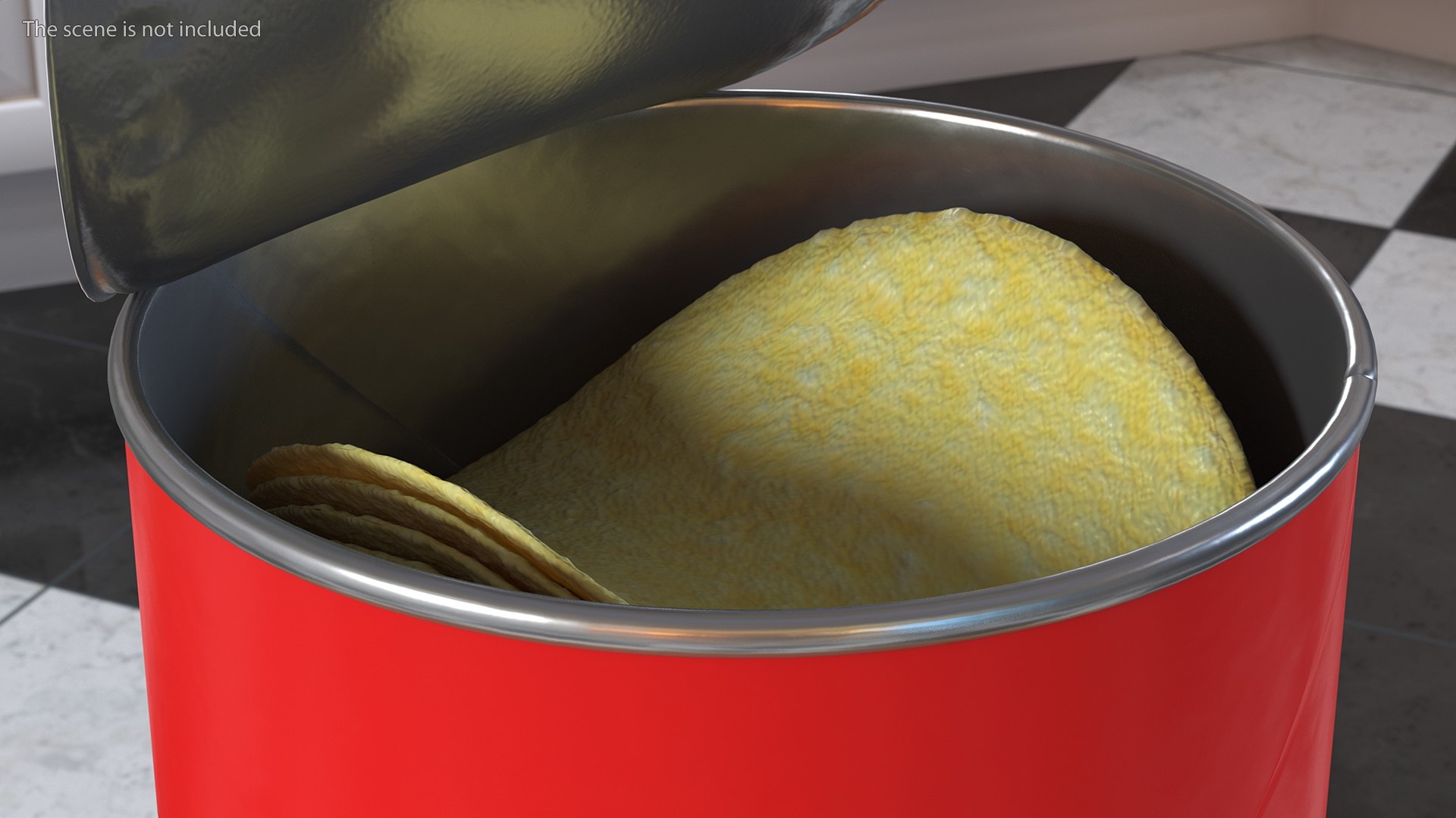 Open Pringles Original Potato Chips Can 3D Model - TurboSquid 1796861