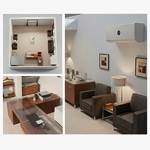 Complete Modern Executive Office Room Interior