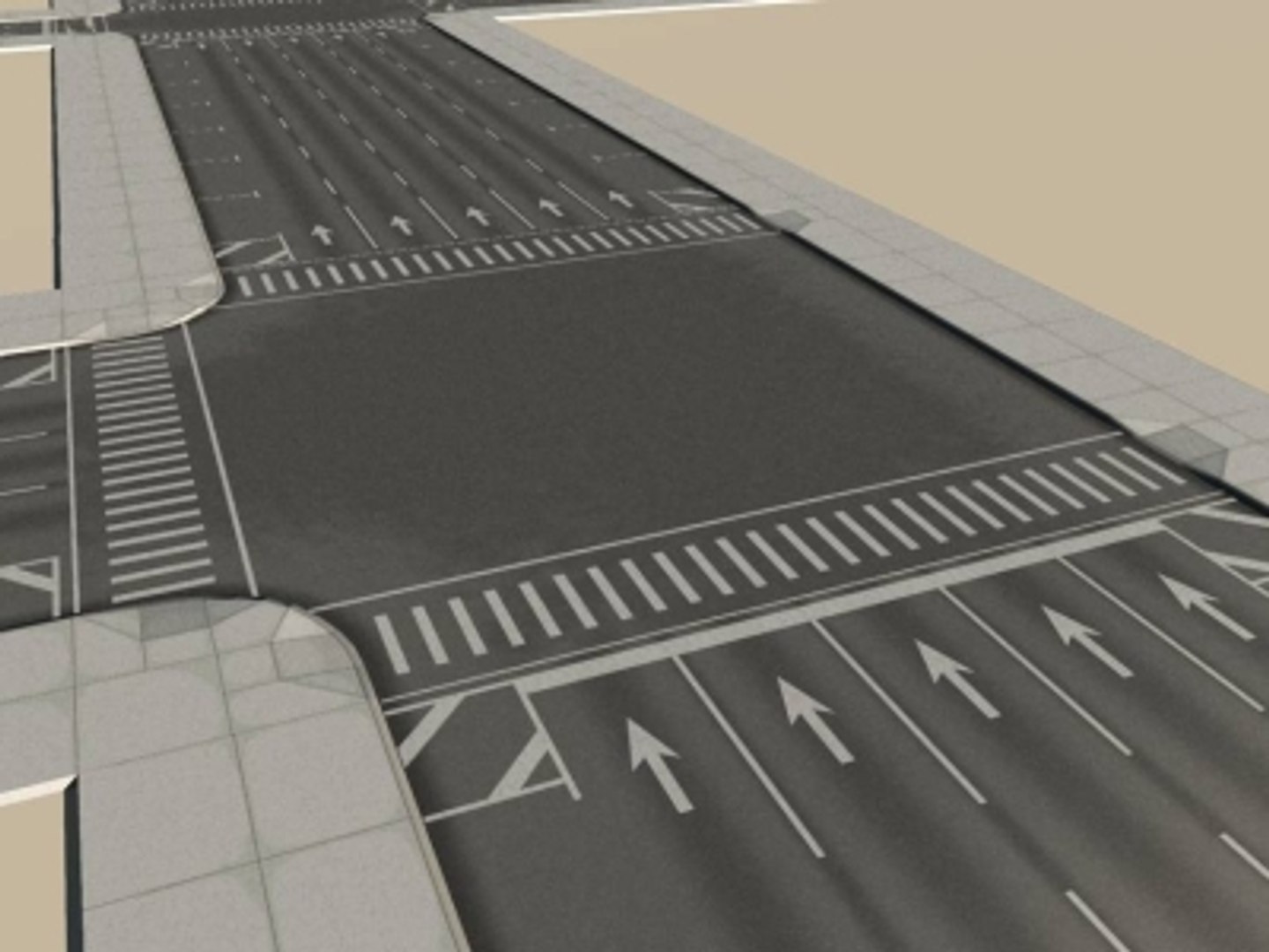 Modular City Streets 3d Obj