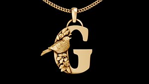 Letter G pendant 3D model