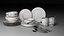 Marble Tableware Set with Cutlery
