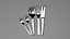 Marble Tableware Set with Cutlery