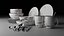 Marble Tableware Set with Cutlery