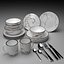Marble Tableware Set with Cutlery