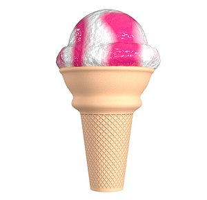 Ice Cream Cone PBR 4 3D