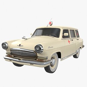 gaz-22e ambulance vehicle 3D model