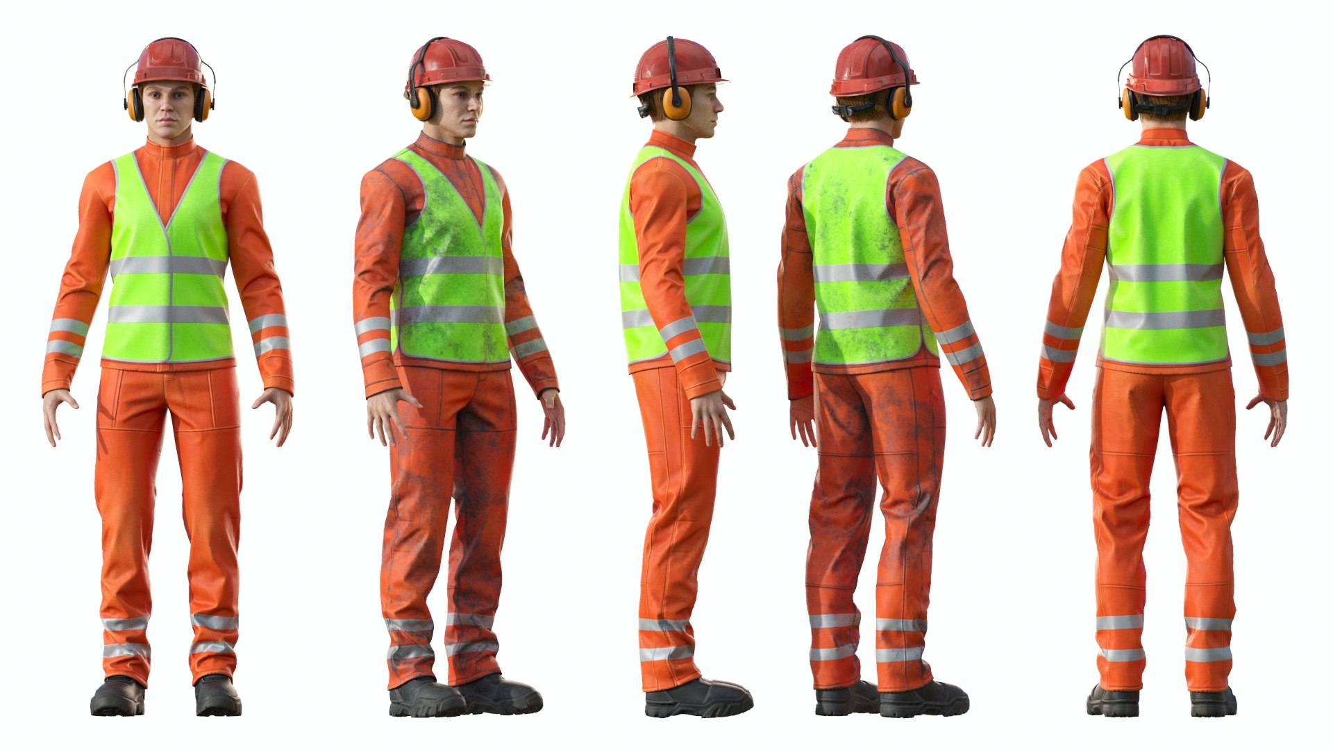 Road worker 3 3D model - TurboSquid 2162337