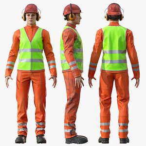 Road worker 3 3D model