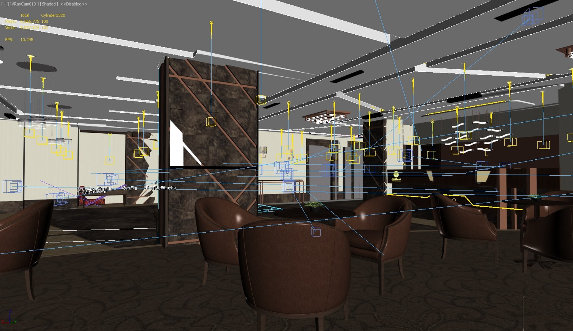 Interior lobby hotel 3D model - TurboSquid 1329799