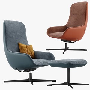 3D Rolf benz armchair 582 Meg
