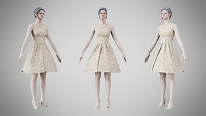Dress 33 Checker Tone 3D