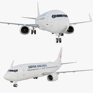 3D Japan Airlines Boeing 737-800 Realistic Jet Airliner Plane