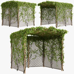 3D Pergola with Ivy v11